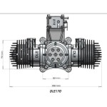 DLE 170 170CC Original GAS Engine  Gasoline for RC Airplane Model Hot Sell DLE 170 DLE-170 DLE170cc